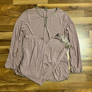 Intimissimi Women's Long Sleeve Pajama Set with Silk Trim